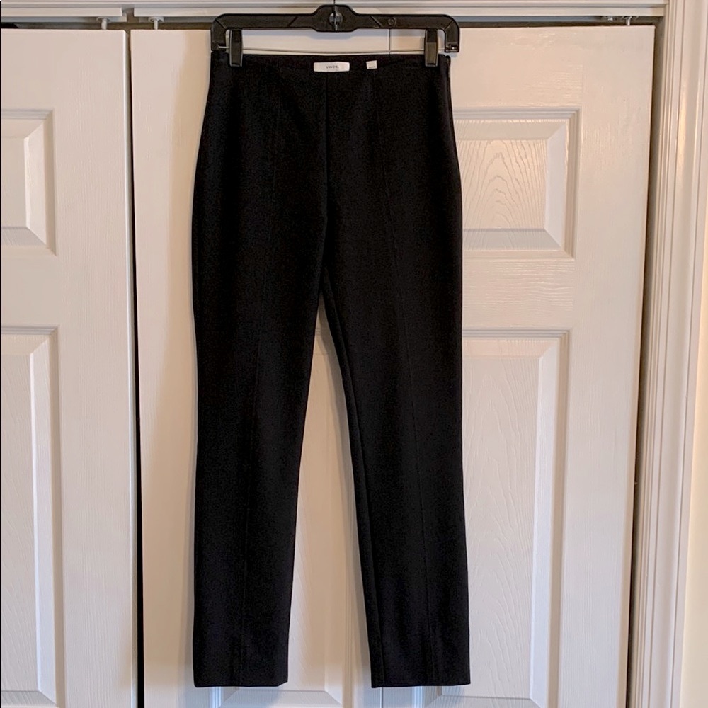 Vince Black Slim Fit High-Waisted Trousers